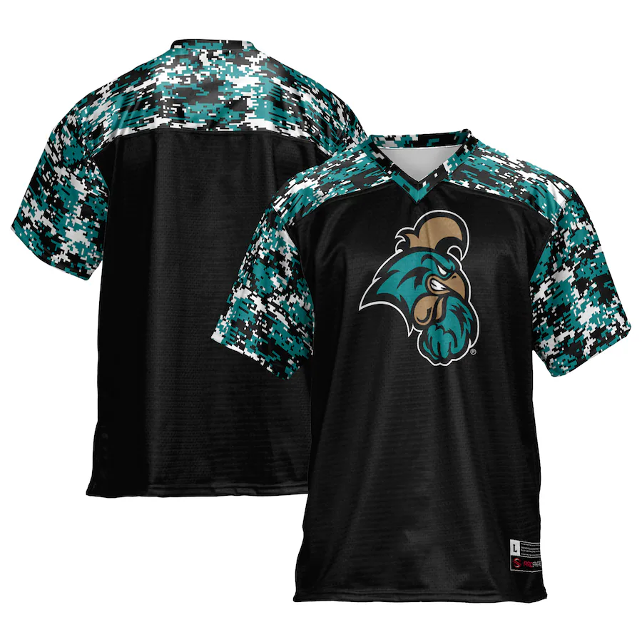 Men's GameDay Greats Black Coastal Carolina Chanticleers Football Jersey - ujerseystore