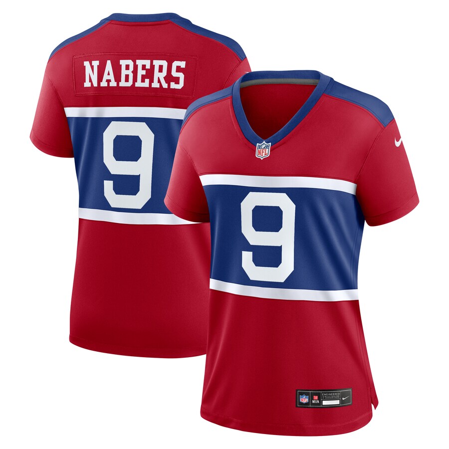 Women's New York Giants Malik Nabers Nike Century Red Alternate Player Game Jersey - ujerseystore