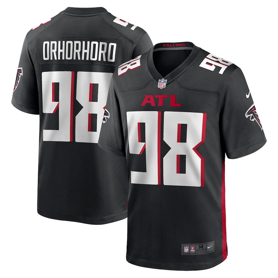 Men's Atlanta Falcons Ruke Orhorhoro Nike Black Team Game Jersey - ujerseystore