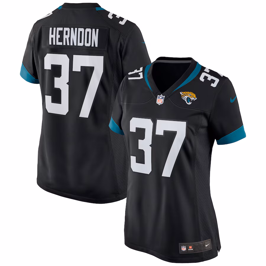 Women's Jacksonville Jaguars Tre Herndon Nike Black Game Jersey - ujerseystore