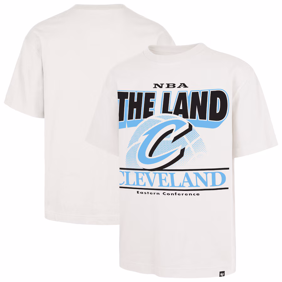 Men's Cleveland Cavaliers  '47 White City Edition Shifty Foundation T-Shirt - ujerseystore