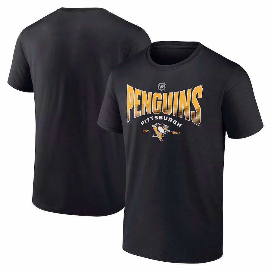 Men's Pittsburgh Penguins Fanatics Black Statement T-Shirt - ujerseystore