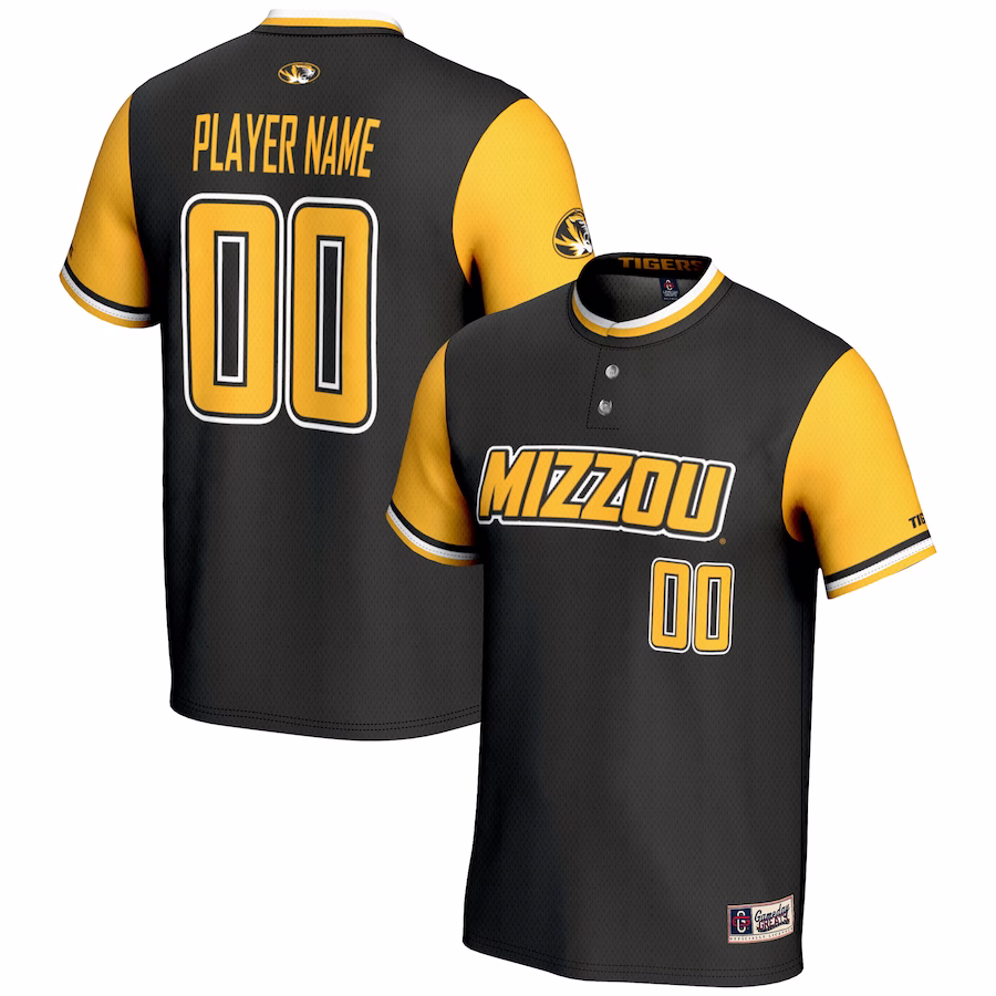 Missouri Tigers GameDay Greats Youth NIL Pick-A-Player Lightweight Softball Jersey - Black - ujerseystore