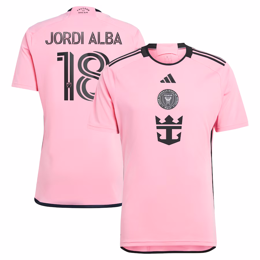Men's Inter Miami CF Jordi Alba Ramos adidas Pink 2024 2getherness Replica Player Jersey - ujerseystore