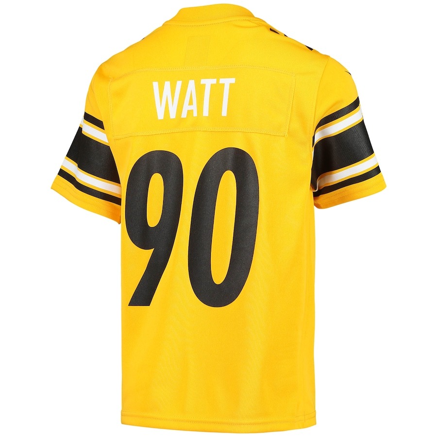 Youth Pittsburgh Steelers T.J. Watt Nike Gold Inverted Team Game Jersey - ujerseystore