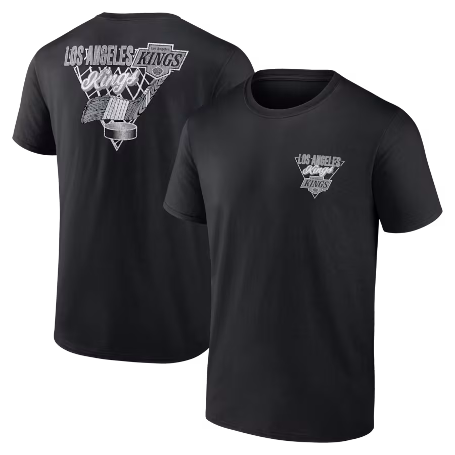 Men's Los Angeles Kings Black Net Slap T-Shirt - ujerseystore