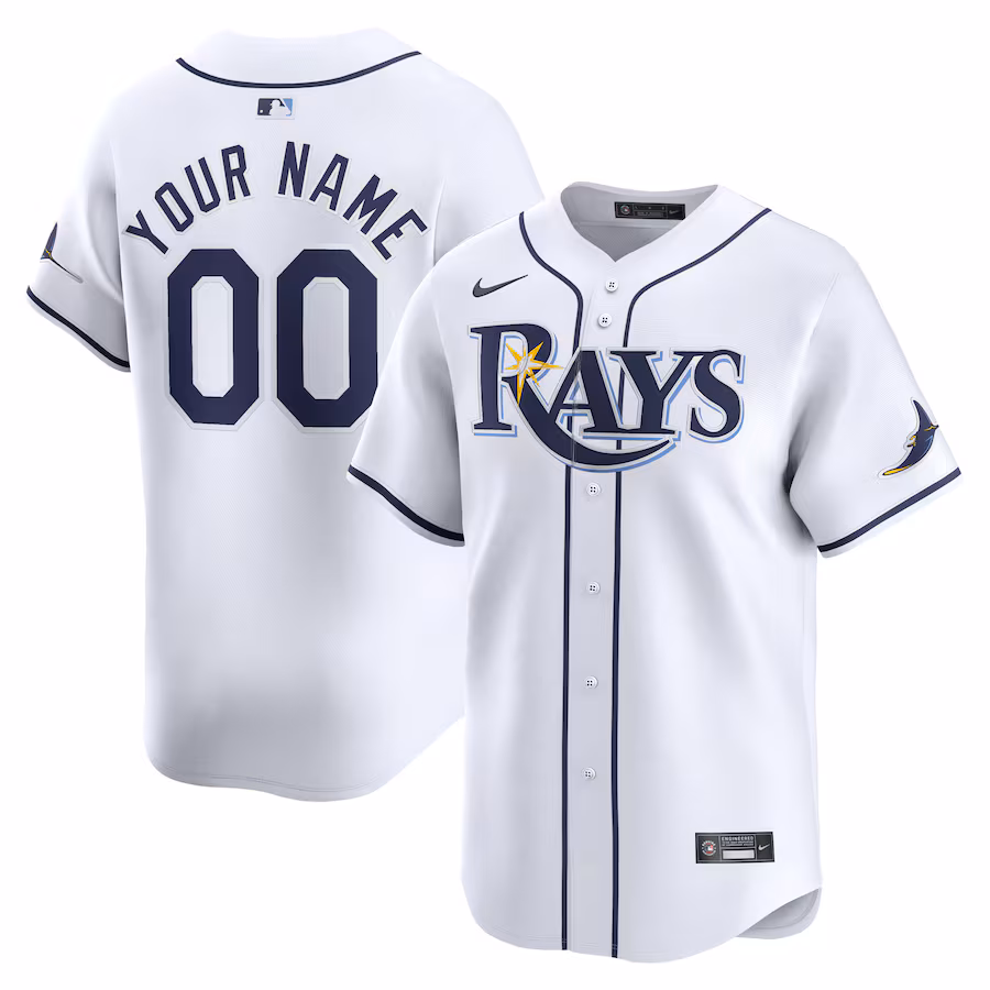 Youth Tampa Bay Rays Nike White Home Limited Custom Jersey - ujerseystore