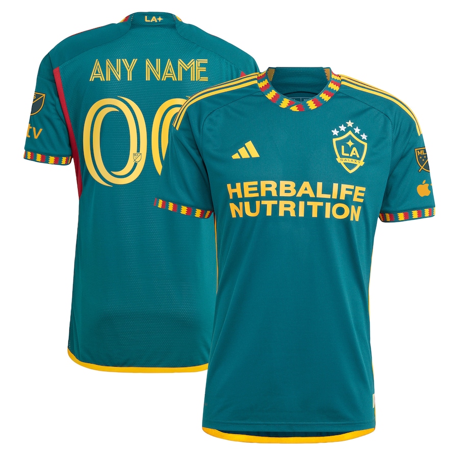 Men's LA Galaxy adidas Green 2023 LA Kit Authentic Custom Jersey - ujerseystore