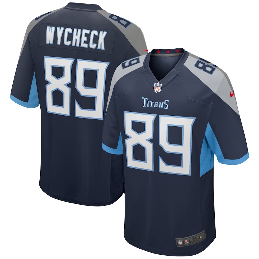 Men's Tennessee Titans Frank Wycheck Nike Navy Game Retired Player Jersey - ujerseystore