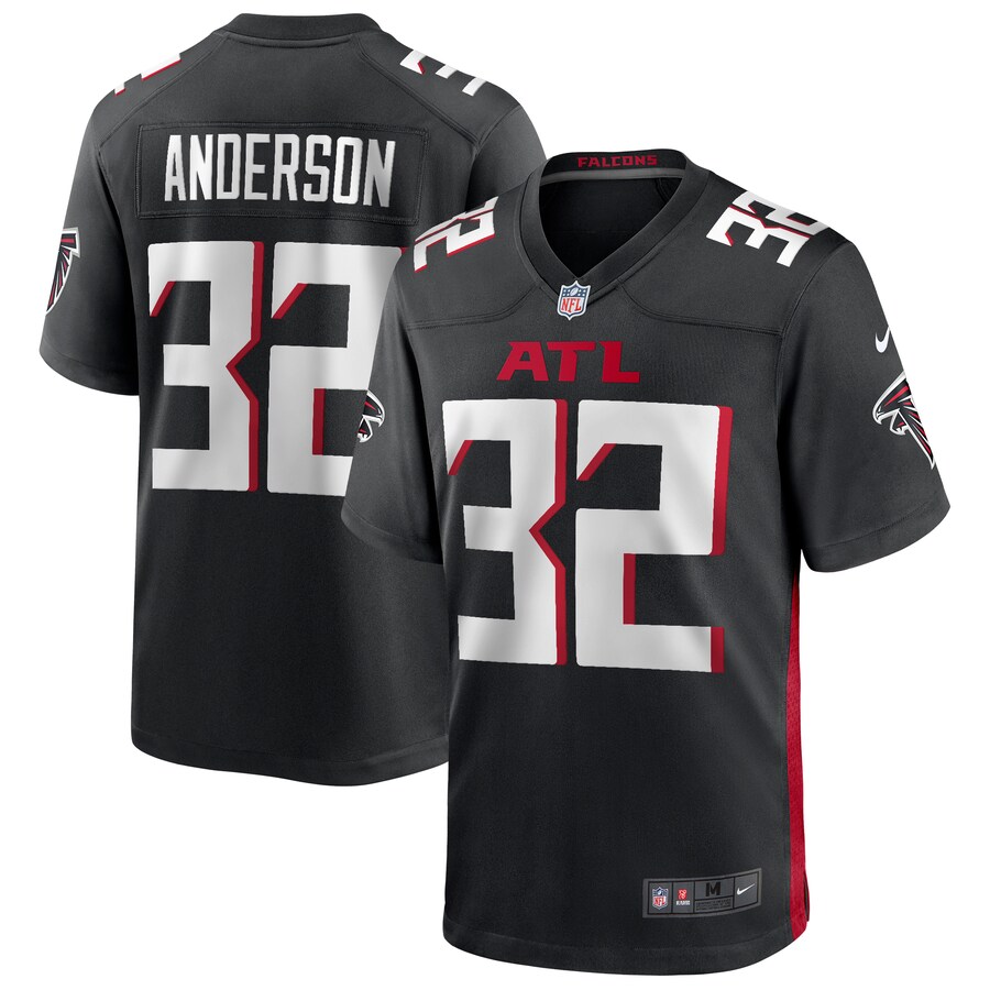 Men's Atlanta Falcons Jamal Anderson Nike Black Game Retired Player Jersey - ujerseystore