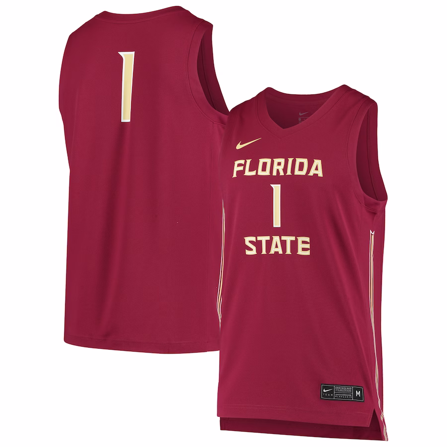 #1 Florida State Seminoles Nike Unisex Replica Basketball Jersey - Garnet - ujerseystore