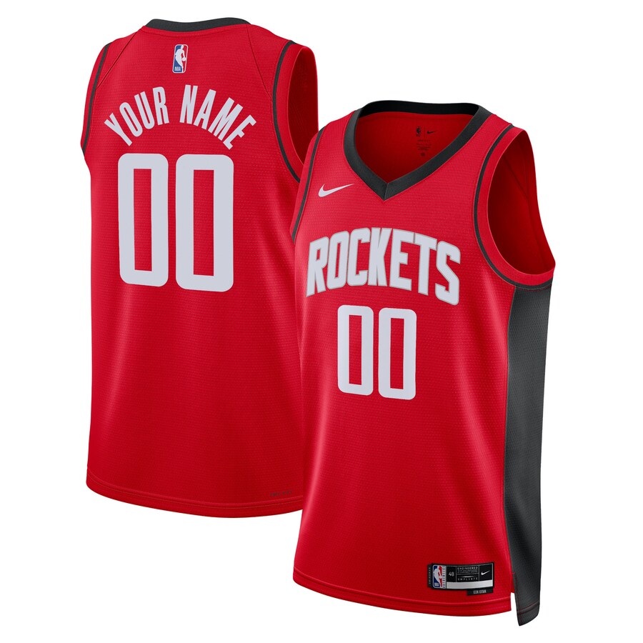 Unisex Houston Rockets Nike Red Swingman Custom Jersey - Icon Edition - ujerseystore
