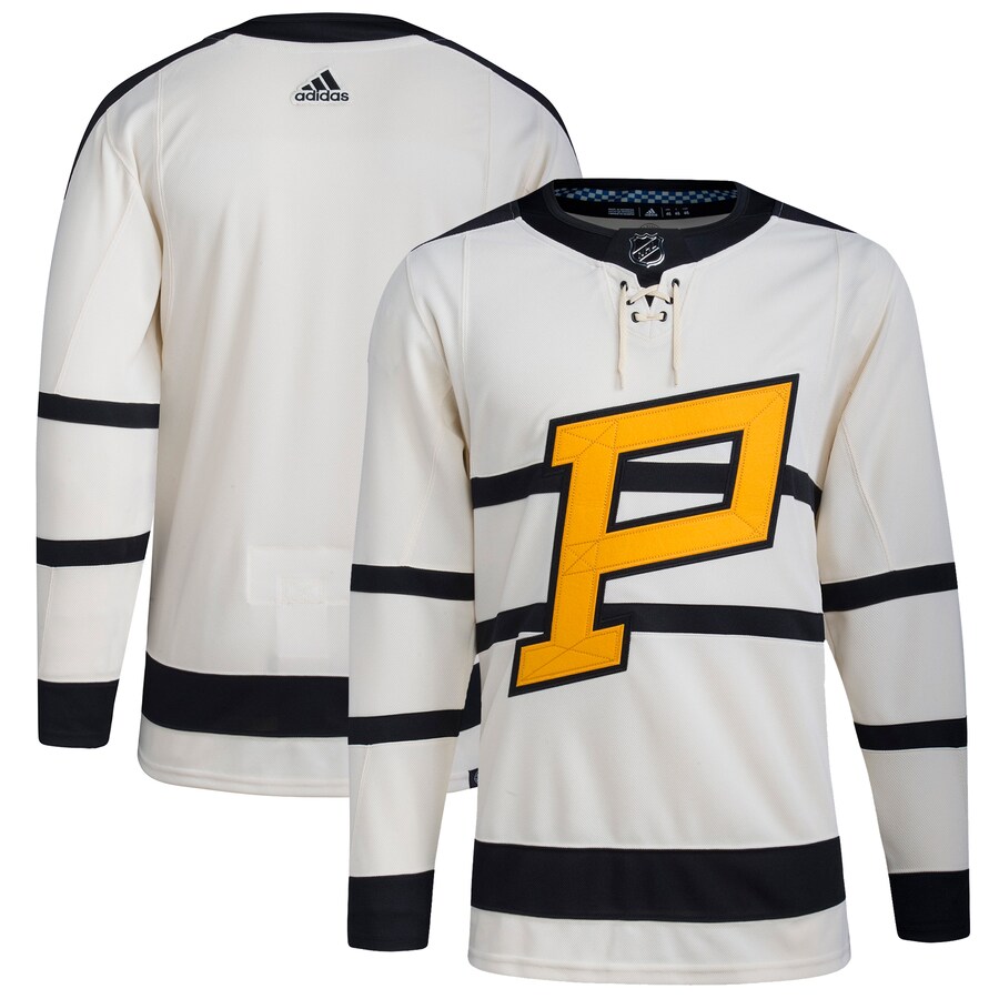 Men's Pittsburgh Penguins adidas Cream 2023 Winter Classic Blank Jersey - ujerseystore
