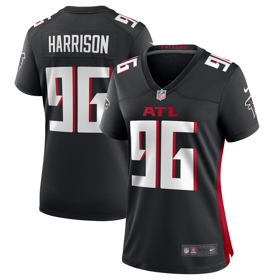 Women's Atlanta Falcons Zach Harrison Nike  Black Team Game Jersey - ujerseystore