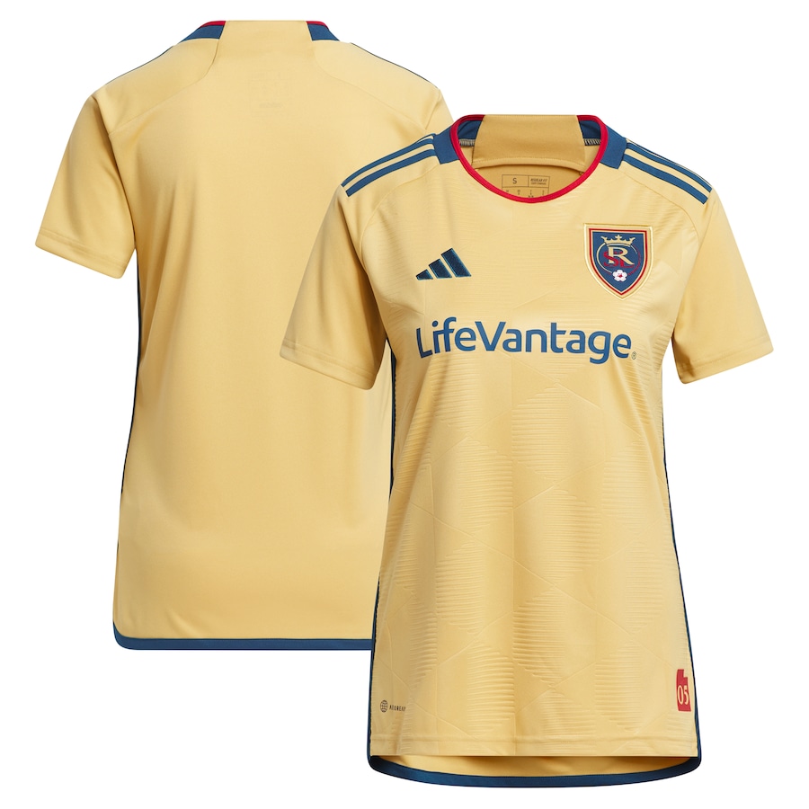 Women's Real Salt Lake adidas Gold 2023 The Beehive State Kit Replica Jersey - ujerseystore