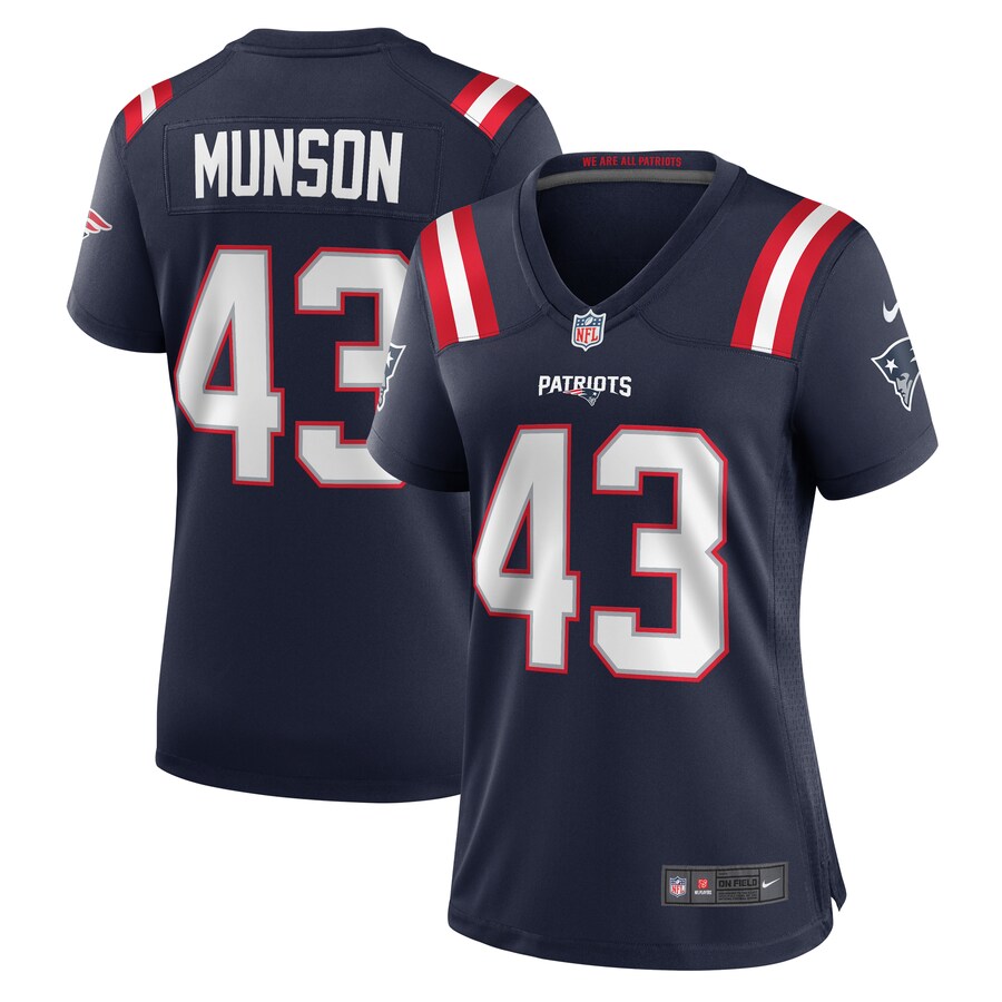 Women's New England Patriots Calvin Munson Nike Navy Home Game Player Jersey - ujerseystore