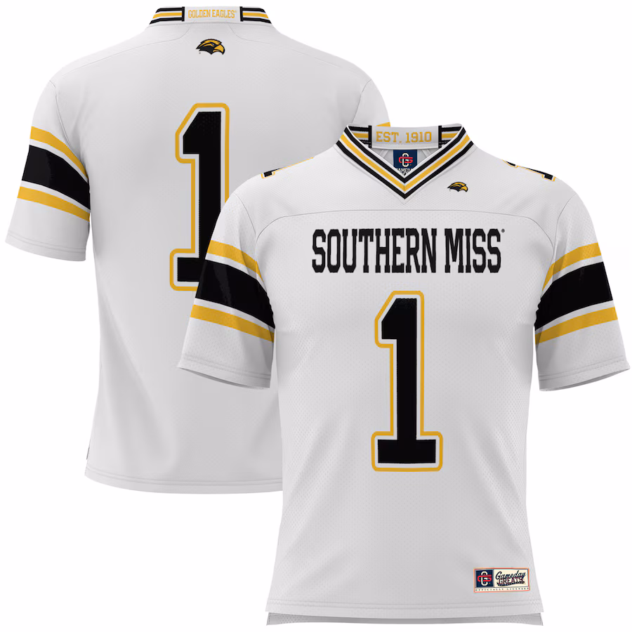 Youth GameDay Greats #1 White Southern Miss Golden Eagles Football Jersey - ujerseystore