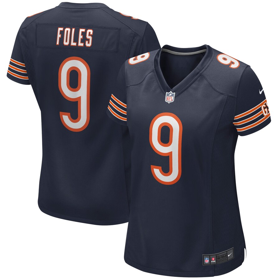 Women's Chicago Bears Nick Foles Nike Navy Game Jersey - ujerseystore