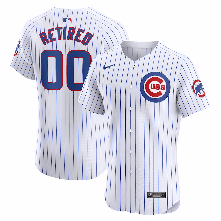 Men's Chicago Cubs Nike White Home Elite Pick-A-Player Retired Roster Jersey - ujerseystore
