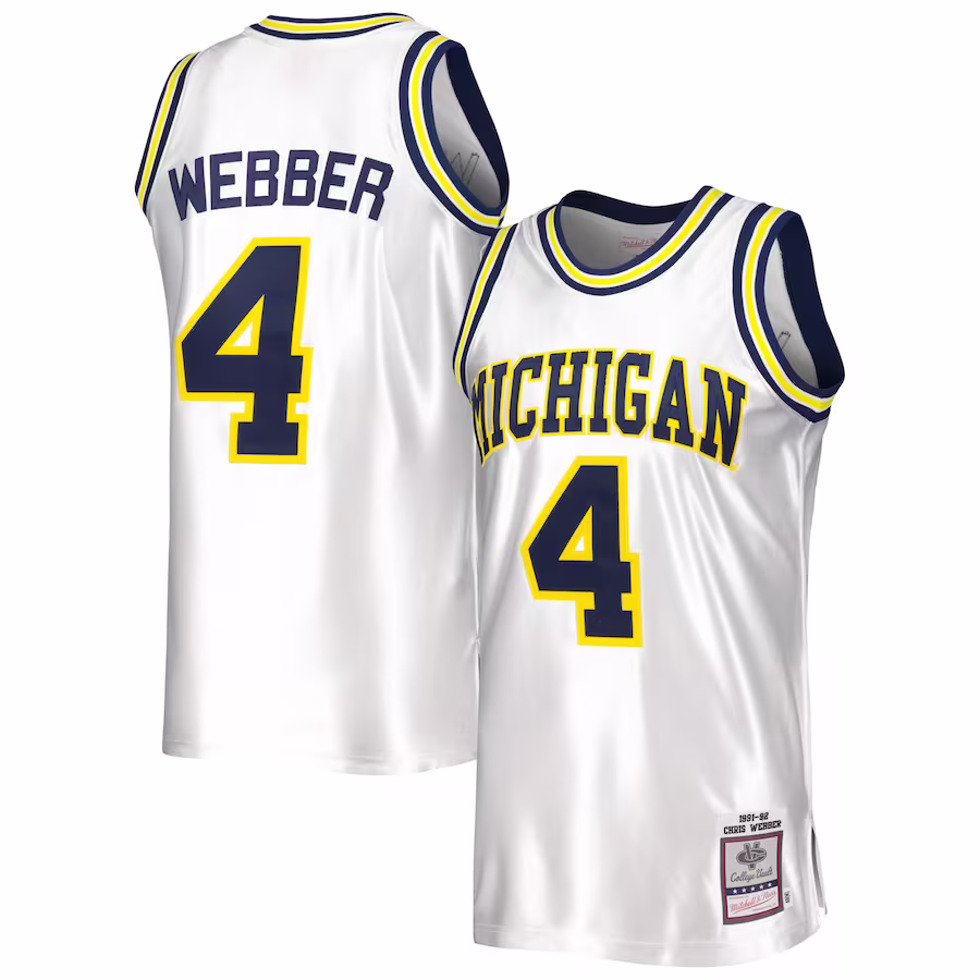 Chris Webber Michigan Wolverines Mitchell & Ness 1991/92 Authentic Jersey - White - ujerseystore