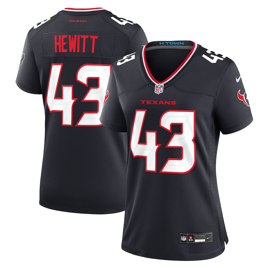 Women's Houston Texans Neville Hewitt Nike Navy Team Game Jersey - ujerseystore