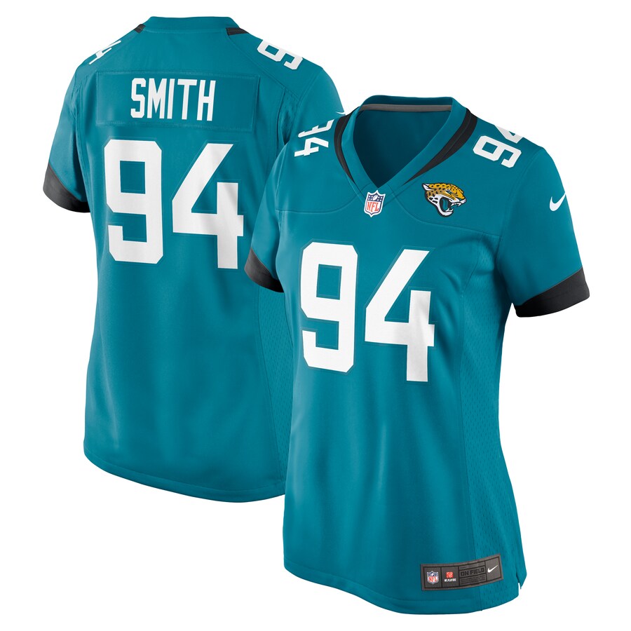 Women's Jacksonville Jaguars Maason Smith Nike Teal Game Jersey - ujerseystore