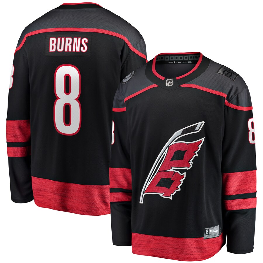 Men's Carolina Hurricanes Brent Burns Fanatics Branded Black Home Breakaway Player Jersey - ujerseystore