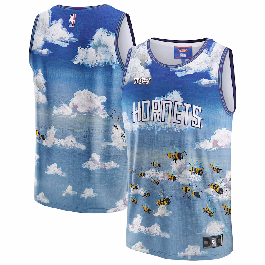 Unisex Charlotte Hornets NBA & KidSuper Studios by Fanatics Blue Hometown Jersey - ujerseystore