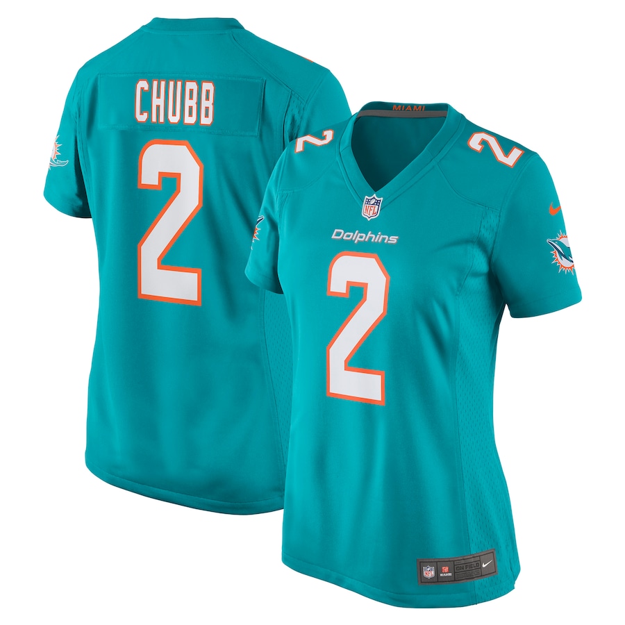 Women's Miami Dolphins Bradley Chubb Nike Aqua Game Player Jersey - ujerseystore