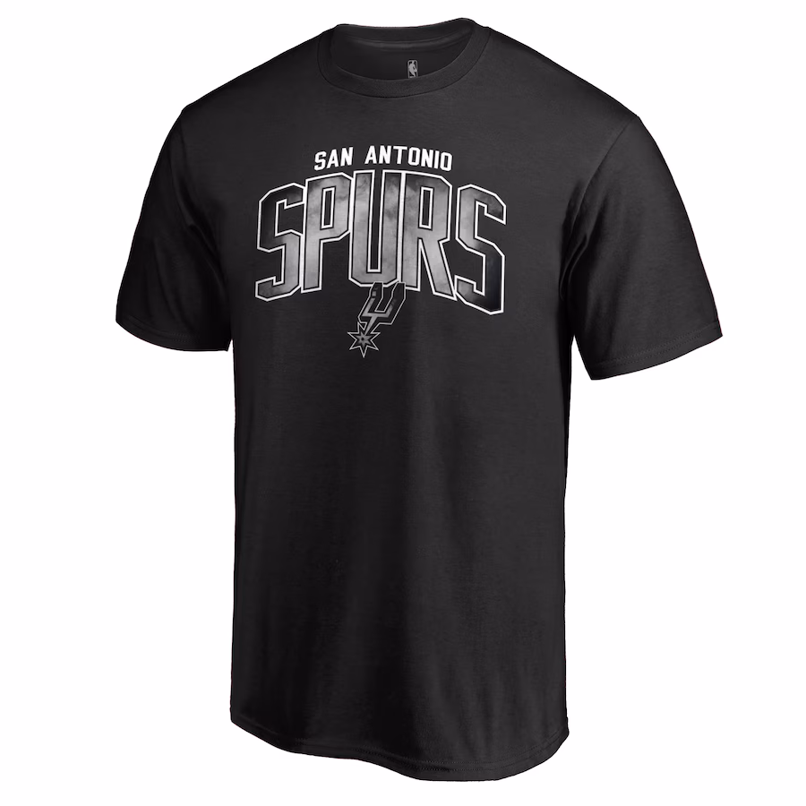 Men's San Antonio Spurs Black Arch Smoke T-Shirt - ujerseystore