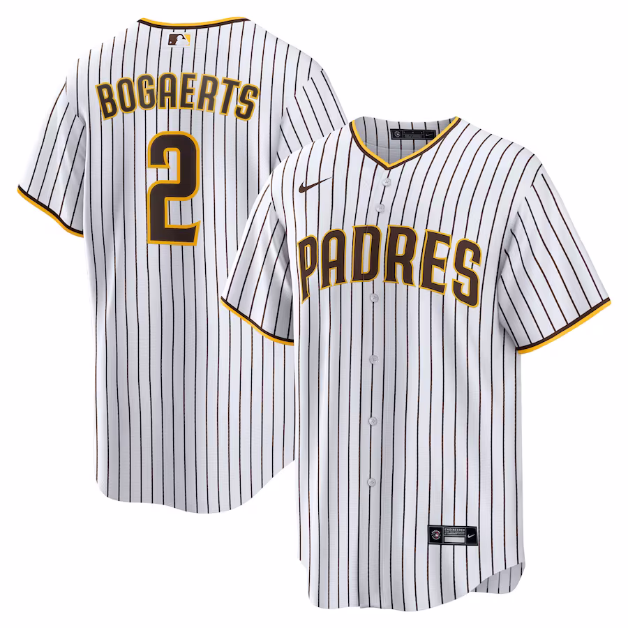 Men's San Diego Padres Xander Bogaerts Nike White/Brown Home Official Replica Player Jersey - ujerseystore