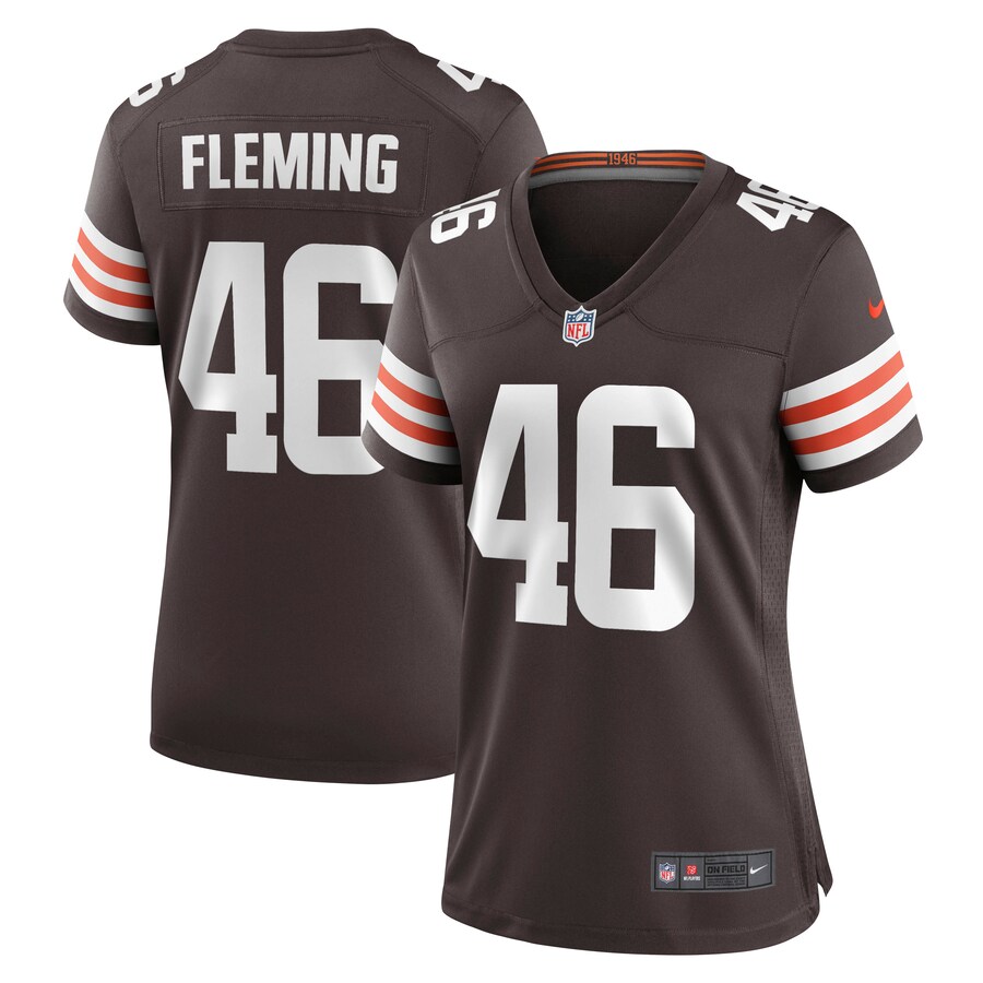 Women's Cleveland Browns Don Fleming Nike Brown Retired Player Jersey - ujerseystore