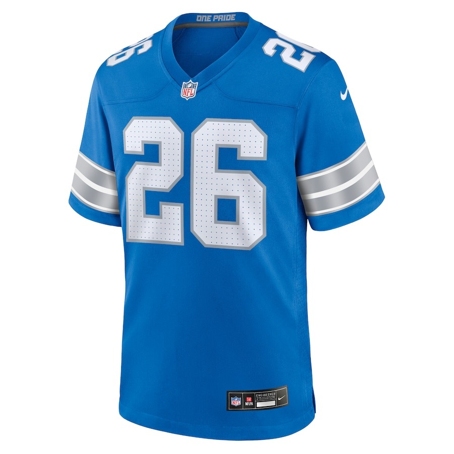 Men's Detroit Lions Jahmyr Gibbs Nike Blue Game Jersey - ujerseystore