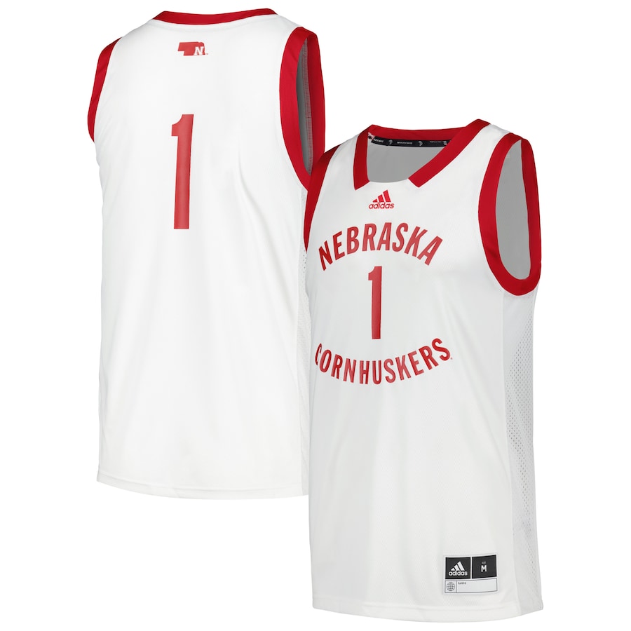 Men's adidas #1 White Nebraska Huskers Team Swingman Jersey - ujerseystore