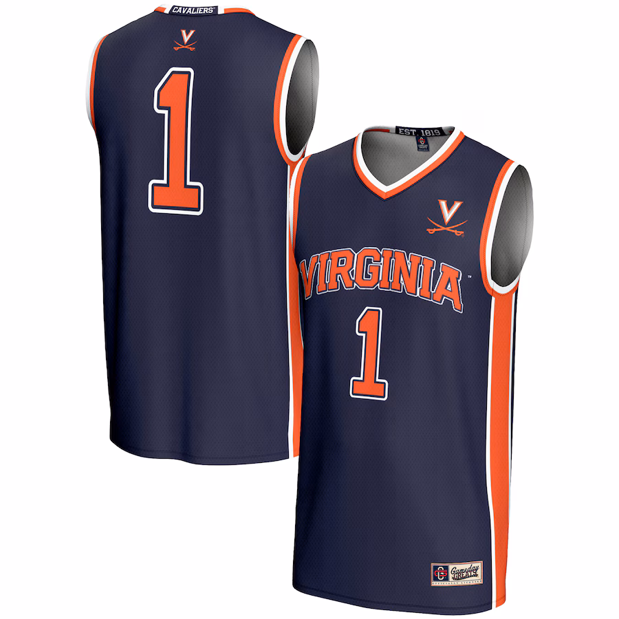 Unisex GameDay Greats #1 Navy Virginia Cavaliers Lightweight Basketball Jersey - ujerseystore