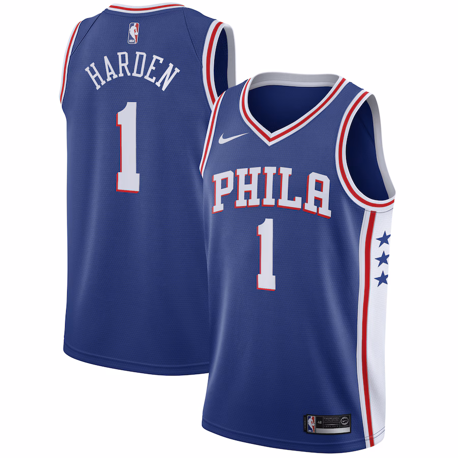 Men's Philadelphia 76ers James Harden Nike Royal Swingman Jersey - Icon Edition - ujerseystore