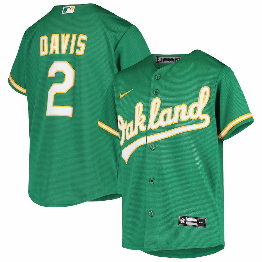 Youth Oakland Athletics Khris Davis Nike Green Alternate Replica Jersey - ujerseystore