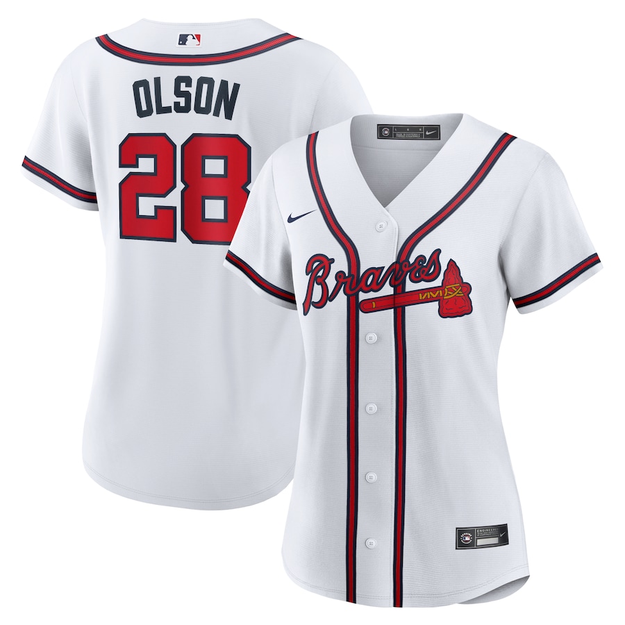 Women's Atlanta Braves Matt Olson Nike White Home Replica Player Jersey - ujerseystore