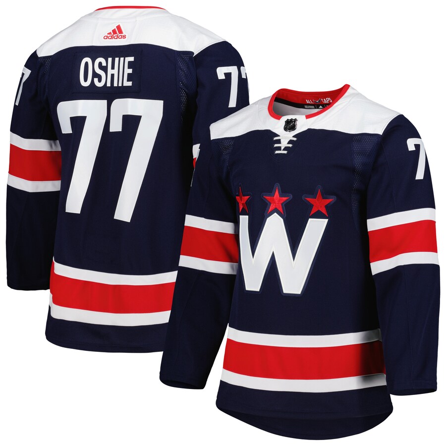 Men's Washington Capitals TJ Oshie adidas Navy Alternate Primegreen Authentic Pro Player Jersey - ujerseystore