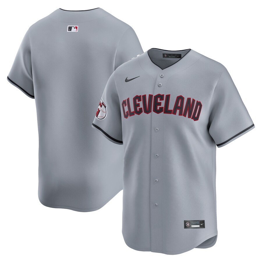 Men's Cleveland Guardians  Nike Gray Road Limited Jersey - ujerseystore
