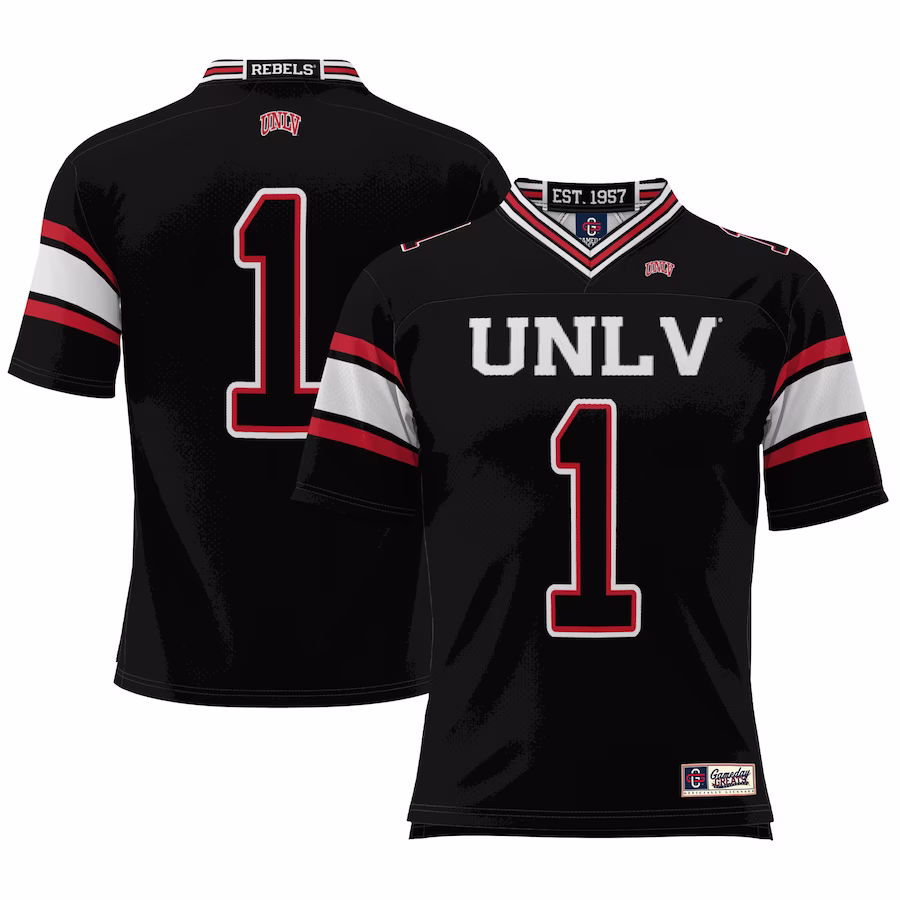 #1 UNLV Rebels GameDay Greats Youth Football Jersey - Black - ujerseystore