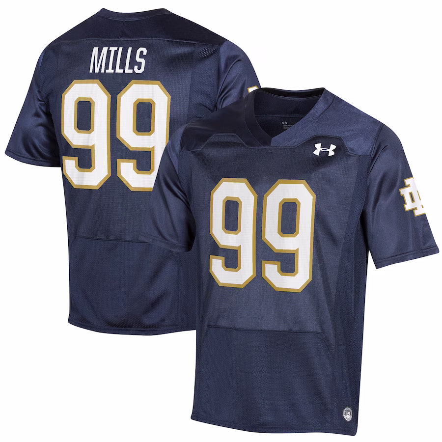 Rylie Mills Notre Dame Fighting Irish Under Armour Replica Jersey - Navy - ujerseystore