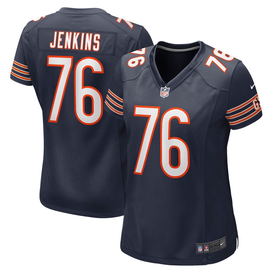 Women's Chicago Bears Teven Jenkins Nike Navy Game Jersey - ujerseystore