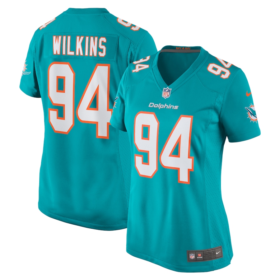 Women's Miami Dolphins Christian Wilkins Nike  Aqua Team Game Jersey - ujerseystore