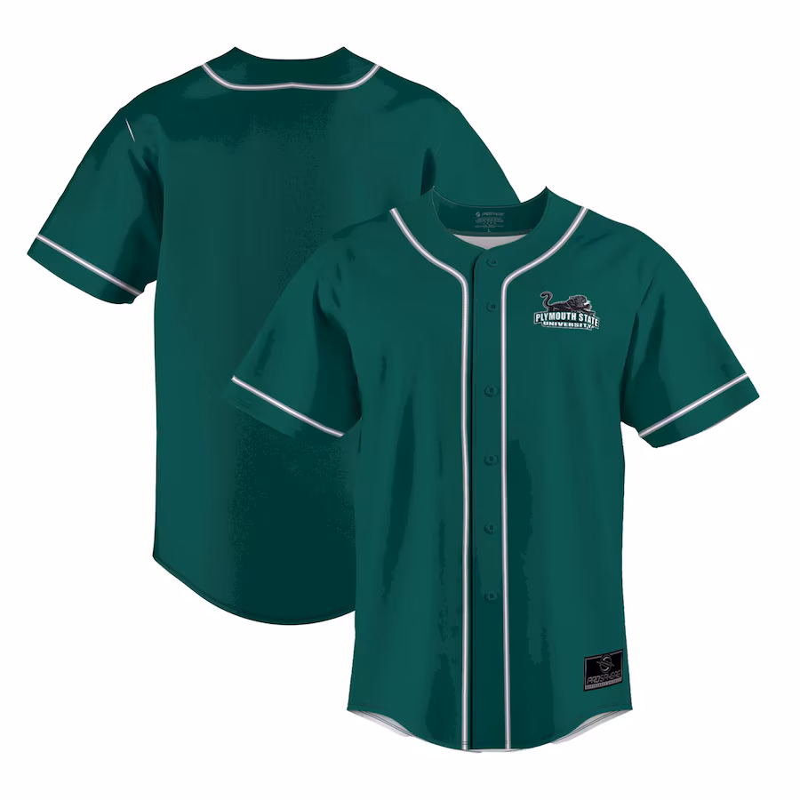 Plymouth State Panthers ProSphere  Baseball Jersey - Green - ujerseystore
