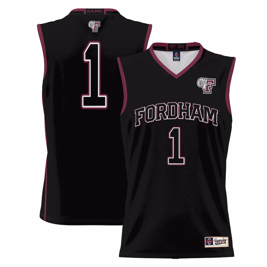 #1  Fordham Rams GameDay Greats  Lightweight Basketball Jersey - Black - ujerseystore