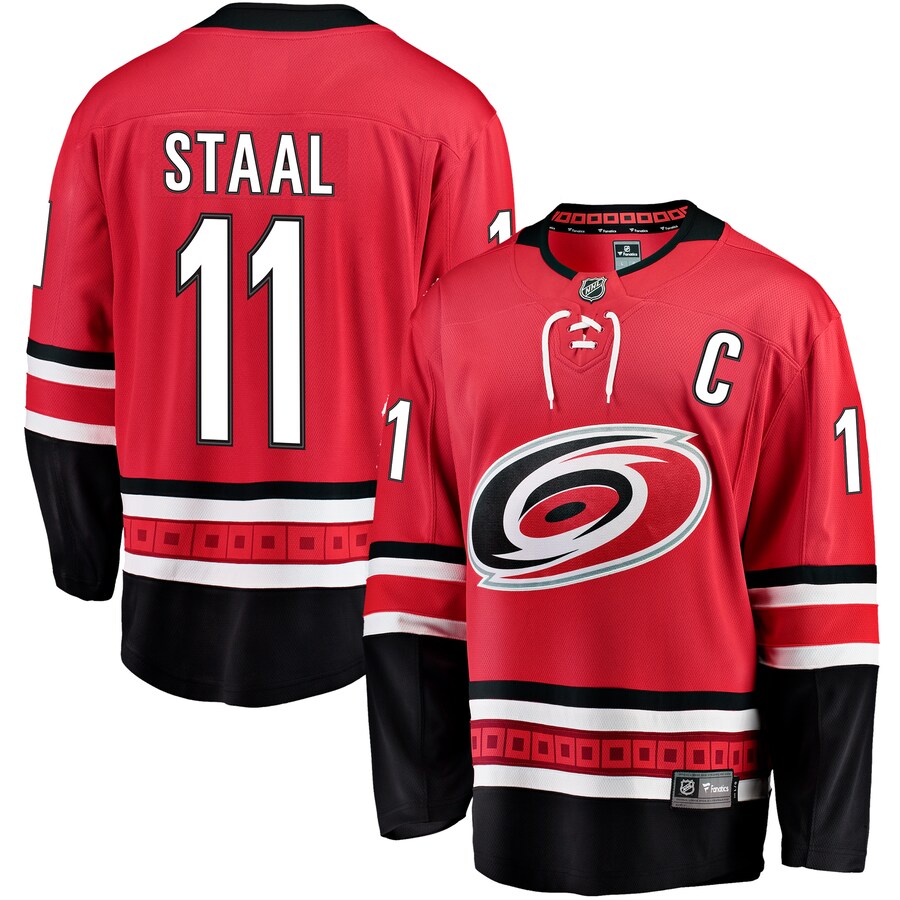 Men's Carolina Hurricanes Jordan Staal Fanatics Branded Red Alternate Breakaway Jersey - ujerseystore