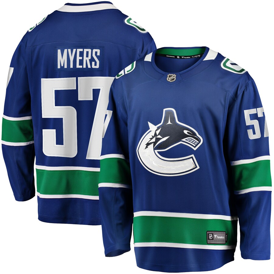 Men's Vancouver Canucks Tyler Myers Fanatics Branded Blue Home Breakaway Player Jersey - ujerseystore