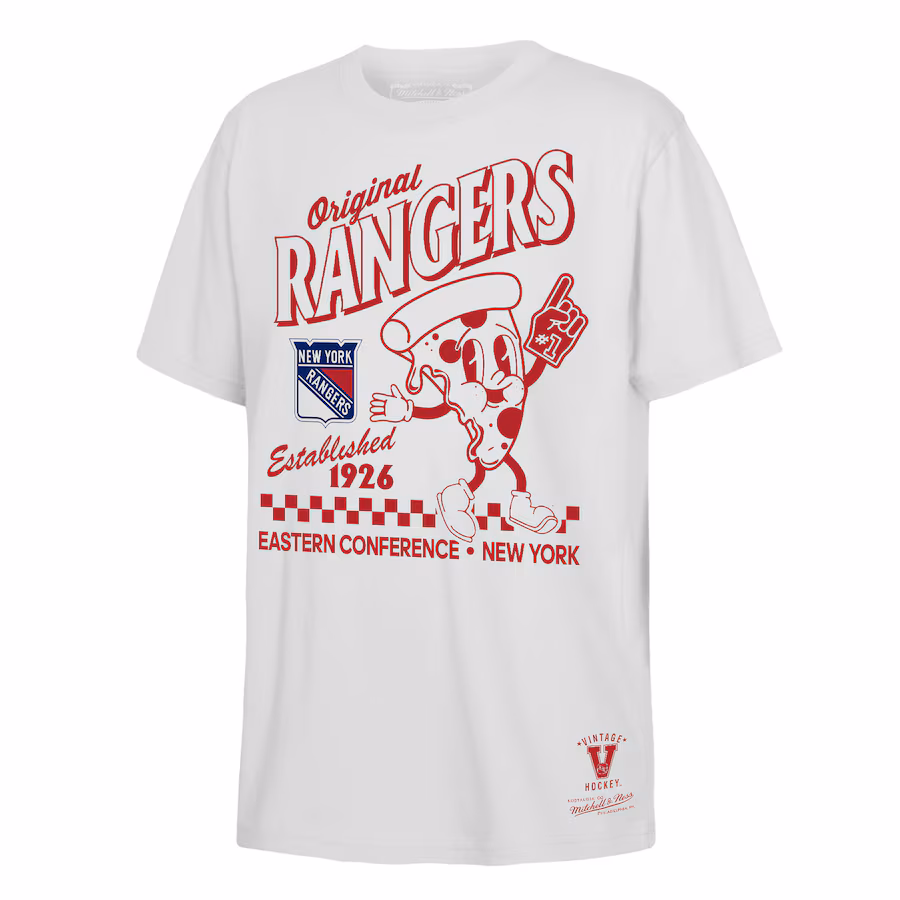 Youth New York Rangers Mitchell & Ness White Concession Stand T-Shirt - ujerseystore