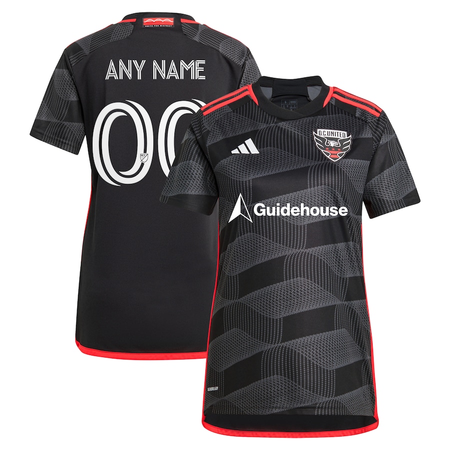 Women's D.C. United  adidas Black 2024 The Icon Kit Replica Custom Jersey - ujerseystore